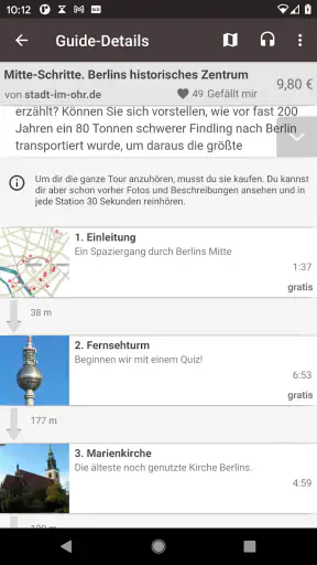 guidemate Audioguide-Plattform screenshot