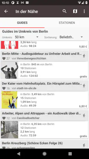 guidemate Audioguide-Plattform screenshot
