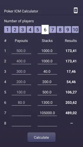 ICM Calculator screenshot