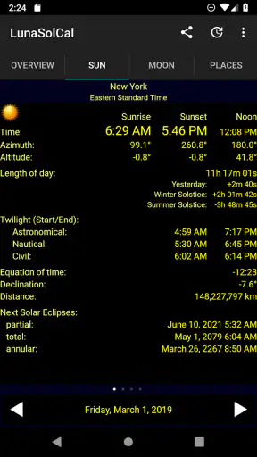 LunaSolCal Mobile screenshot