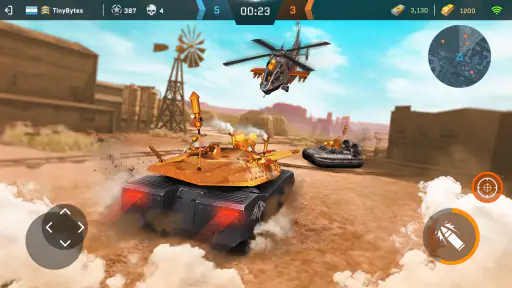 Massive Warfare: 탱크와 헬리콥터 게임 screenshot
