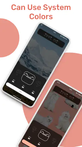 MaterialPods: AirPods battery screenshot