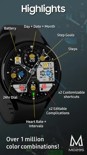 MD295 Analog watch face screenshot