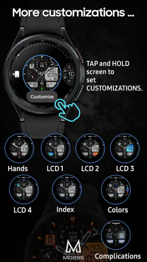 MD295 Analog watch face screenshot