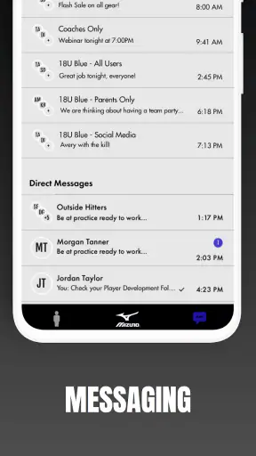 Mizuno Team App screenshot
