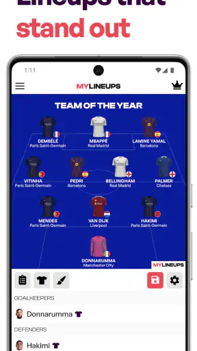 MyLineups - Lineup Builder screenshot
