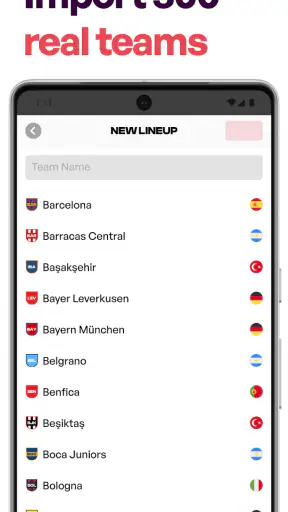 MyLineups - Lineup Builder screenshot
