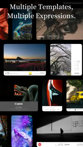 OneLine：EXIF Frame & Watermark screenshot