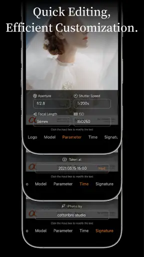 OneLine：EXIF Frame & Watermark screenshot