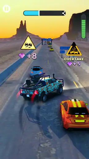 Overtake Rush 3D : 자동차 게임 screenshot