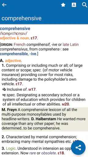 Oxford Shorter English Dict. screenshot