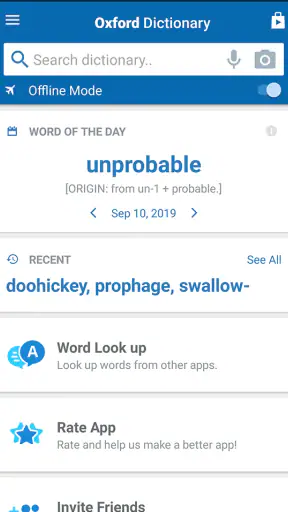 Oxford Shorter English Dict. screenshot