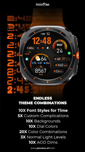 PER15 Sport Digital Watch Face screenshot