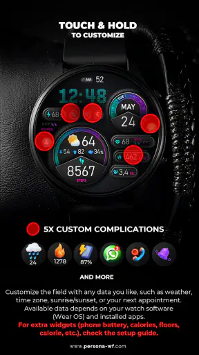 PER15 Sport Digital Watch Face screenshot