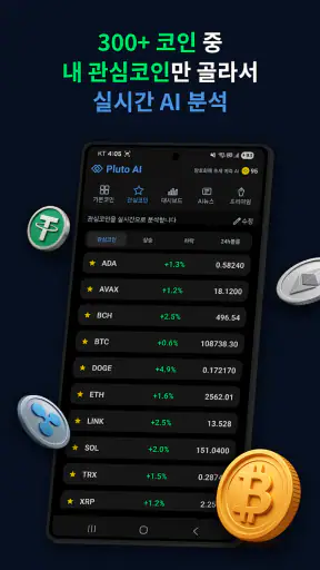 Pluto AI - 암호화폐 추세 분석 screenshot