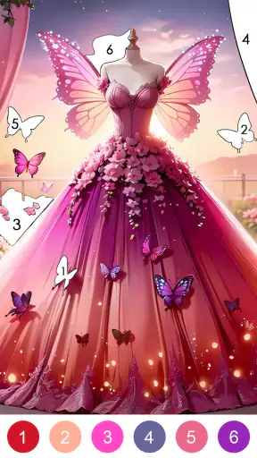Princess Dress Coloring Game screenshot