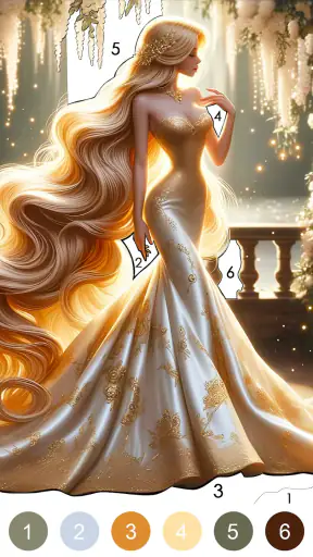 Princess Dress Coloring Game screenshot