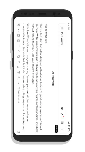 Pure Writer - 편집자, - 쓰기, 메모 screenshot