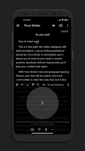Pure Writer - 편집자, - 쓰기, 메모 screenshot