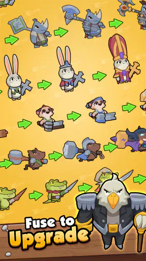 Rumble Paws: 백팩 합성 전투 영웅 screenshot