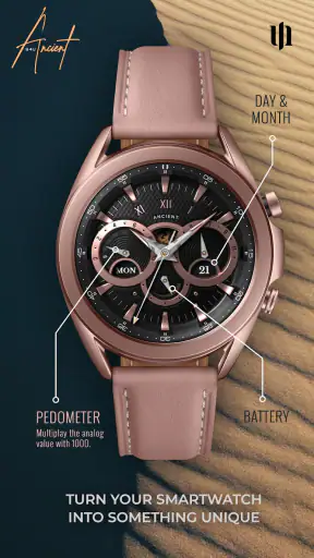 S4U Ancient Gold Watch Face screenshot