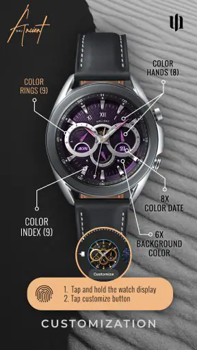 S4U Ancient Gold Watch Face screenshot
