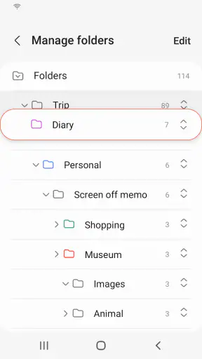 Samsung Notes screenshot