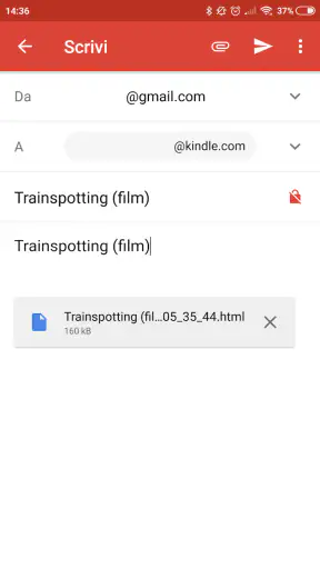 Send To Kindle screenshot