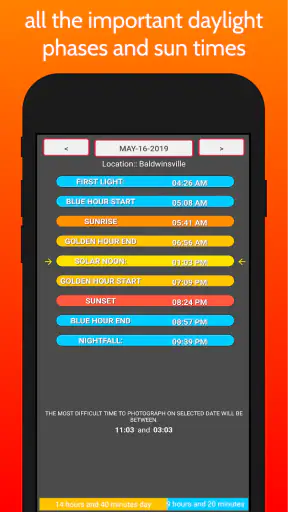 SkyCandy - Sunset Forecast App screenshot