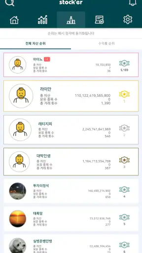 Stock'er - 실데이터 기반의 가상 주식투자연습  screenshot