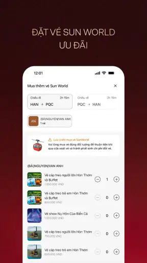Sun PhuQuoc Airways screenshot