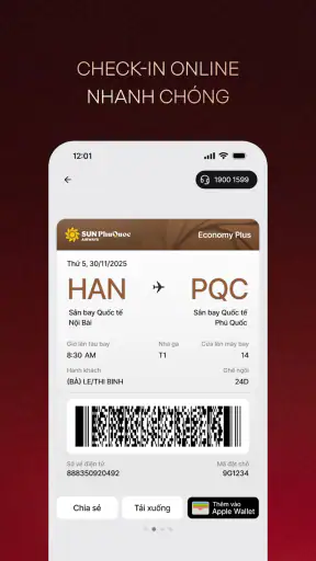 Sun PhuQuoc Airways screenshot