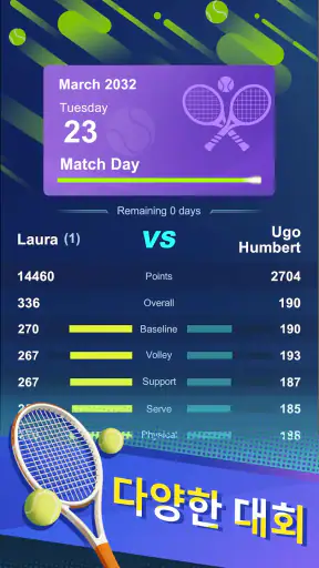 Tennis rising star screenshot