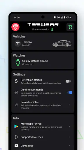 Teswear: Tesla용 시계 앱 screenshot
