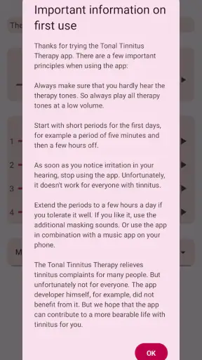 Tonal Tinnitus Therapy screenshot