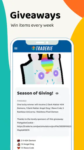Traderie screenshot
