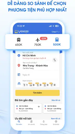Vexere: Vé xe Máy bay Tàu hỏa screenshot