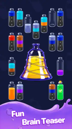 Water Jam Sort: 워터 분류, 병 게임 screenshot