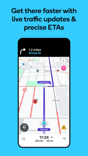 Waze - GPS, 지도와  소셜 교통정보 screenshot
