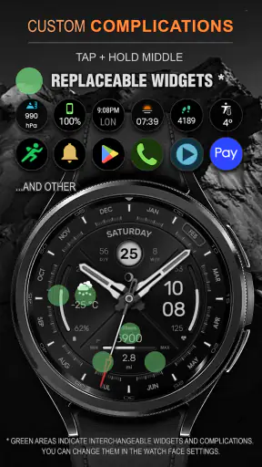 WFP 307 Modern watch face screenshot
