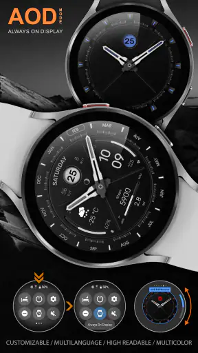 WFP 307 Modern watch face screenshot