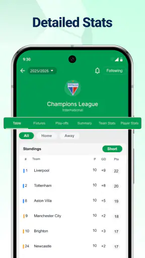 라이브스코어: 축구 라이브 경기 screenshot
