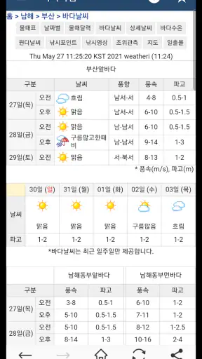 바다타임 (물때표, 조석예보, 바다날씨, 바다수온) screenshot