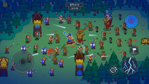 바이킹 히어로 디펜스: 픽셀 로그라이크 타워디펜스 screenshot