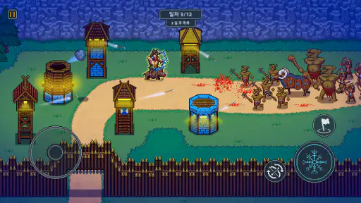바이킹 히어로 디펜스: 픽셀 로그라이크 타워디펜스 screenshot