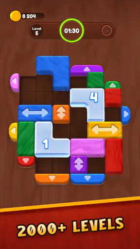 블록 퍼즐 - Color Wood Jam screenshot