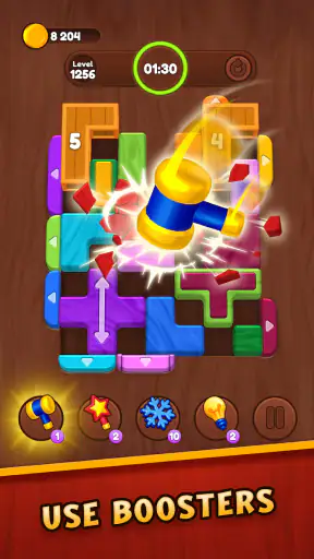 블록 퍼즐 - Color Wood Jam screenshot