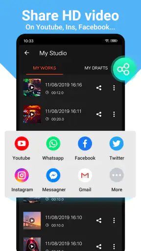 비디오 메이커 뮤직 비디오 편집기 screenshot