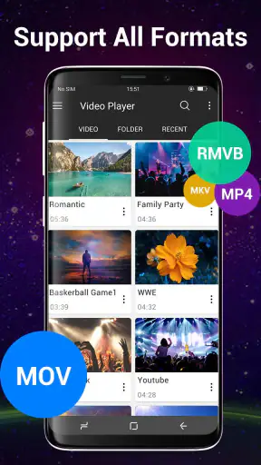 비디오 플레이어 Android 용 모든 형식 screenshot