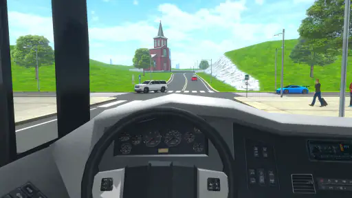 스쿨버스 운전 3D 시뮬레이터 게임 screenshot